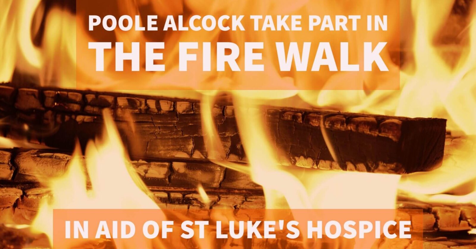 Fire walk in aid of St Luke's Hospice