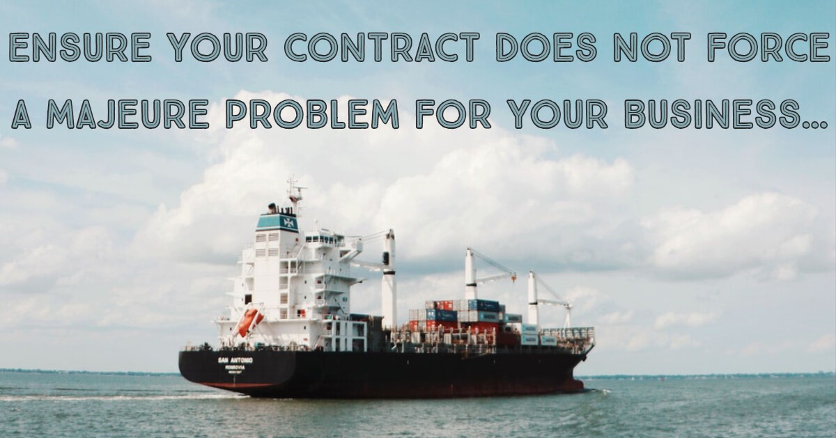 Force majeure in contracts