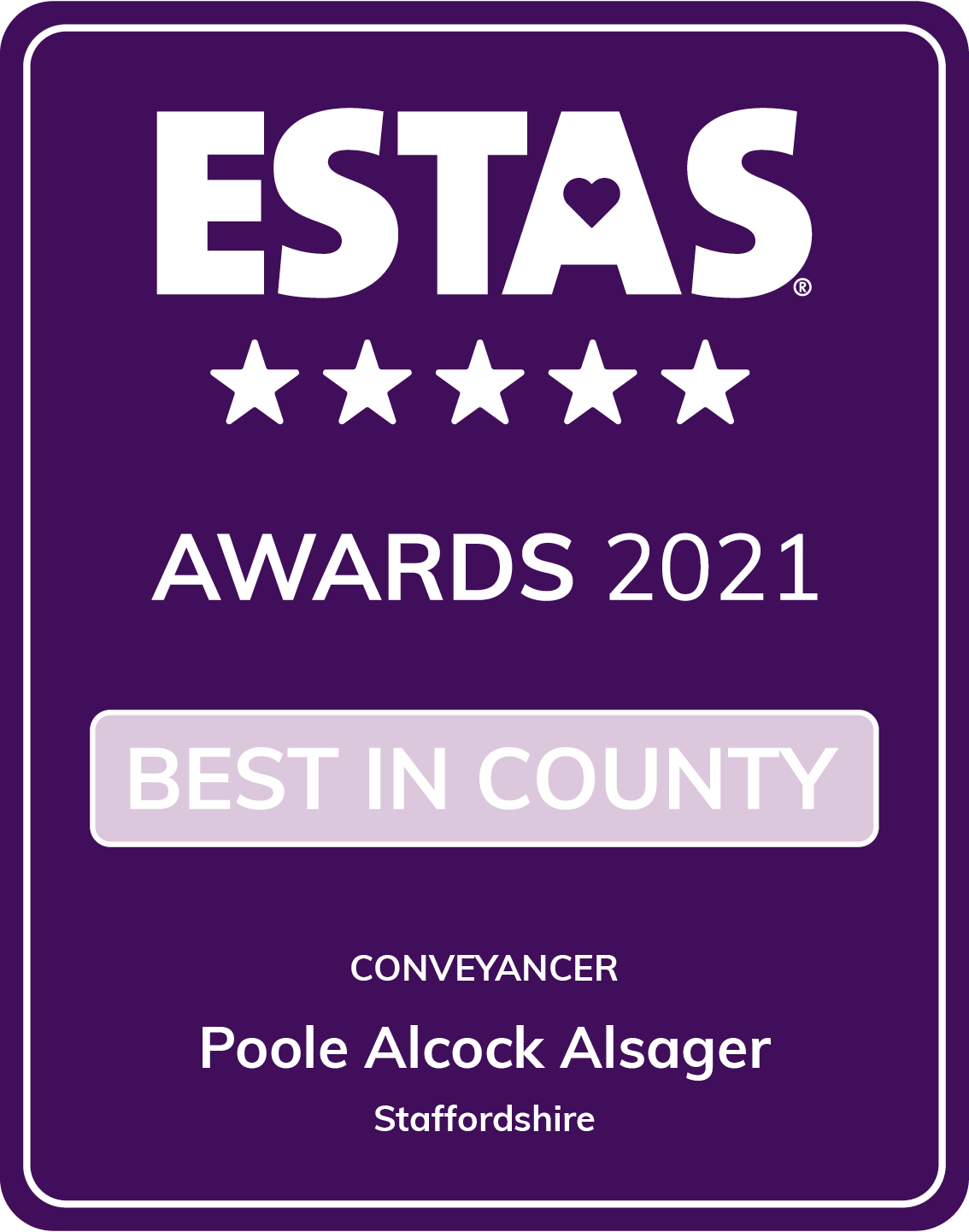 ESTAS Conveyancing Awards Best in County