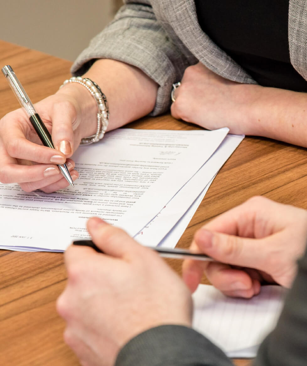 Congleton signing documents