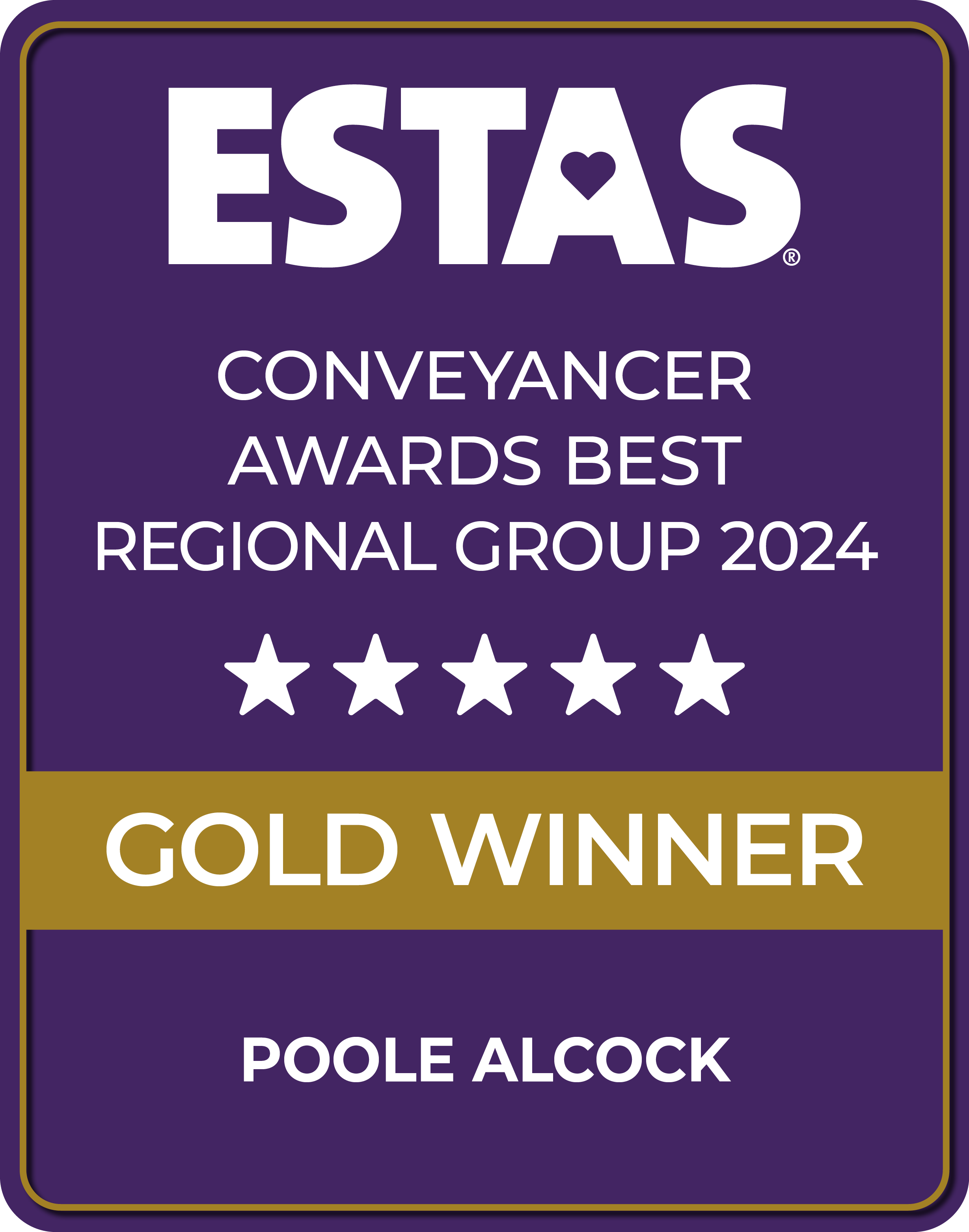 Estas Conveyancer Awards 2024 Gold Winner