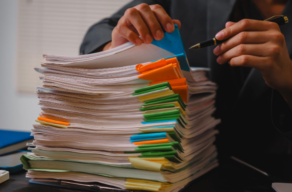 Reviewing settlement agreement documents