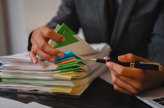 Reviewing settlement agreement documents