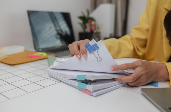 Reviewing settlement agreement documents