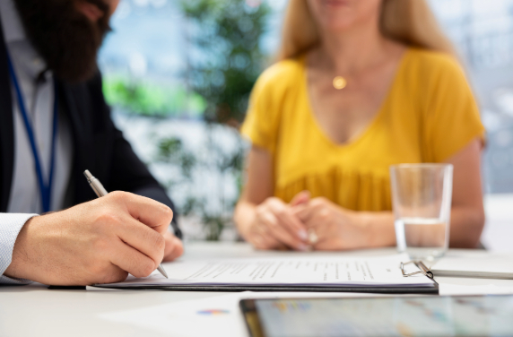 Signing a settlement agreement