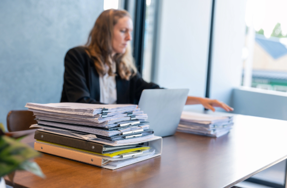 Solicitor working on settlement agreement